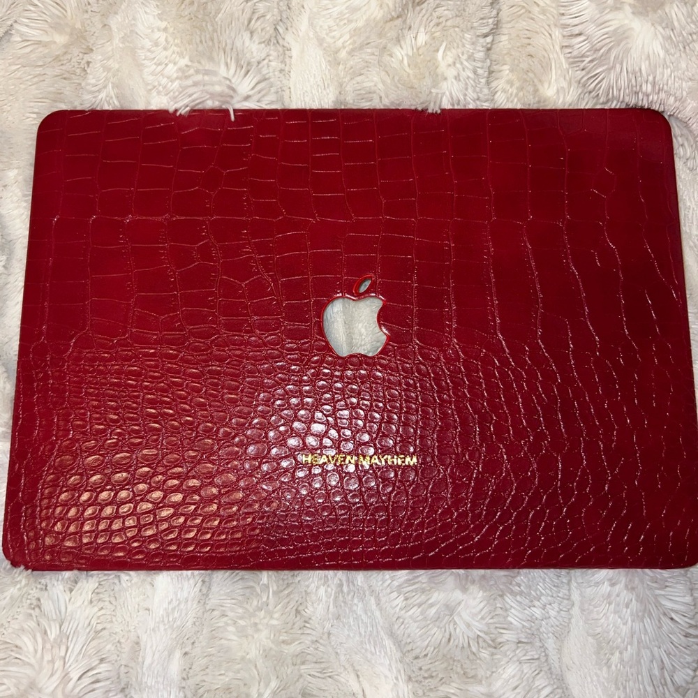COPY - Apple Red Crocodile Texture Laptop- MACBOOK PRO****